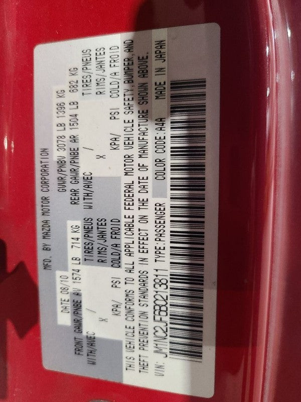 Passenger Right Front Door Fits 06-15 MAZDA MX-5 MIATA 664830