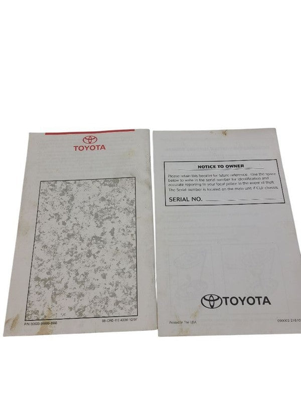 4 RUNNER  1998 Owners Manual 639289
