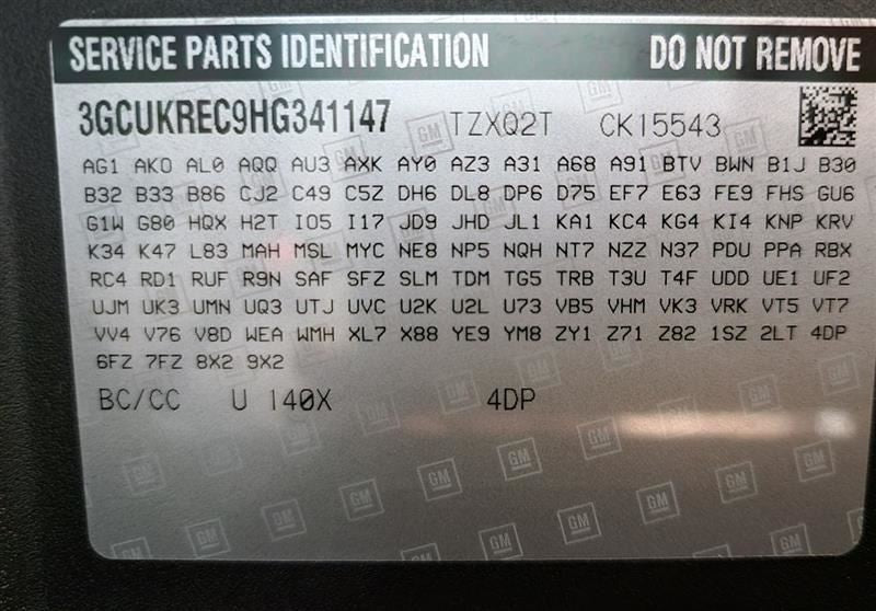 Speedometer MPH US Market ID 84054168 Fits 16-19 SUBURBAN 1500 548871