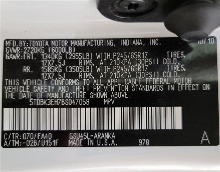 Passenger Right Air Bag Passenger Dash Fits 11-13 HIGHLANDER 556481