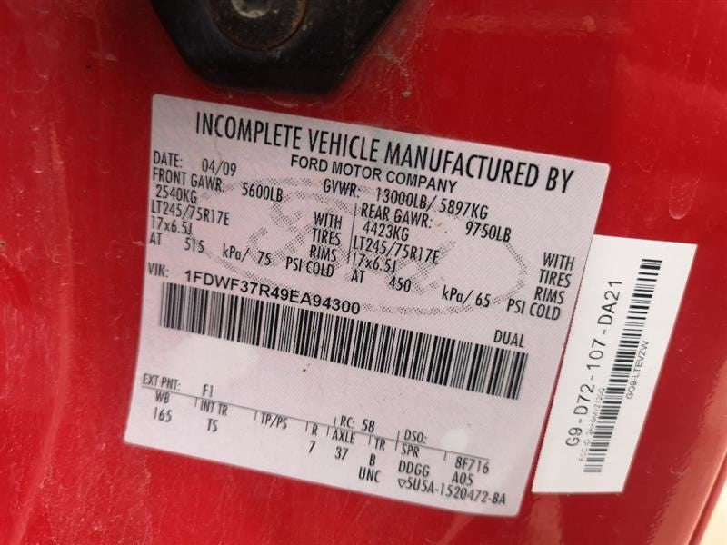 Passenger Front Door Manual Window Fits 08-12 FORD F250SD PICKUP 24238