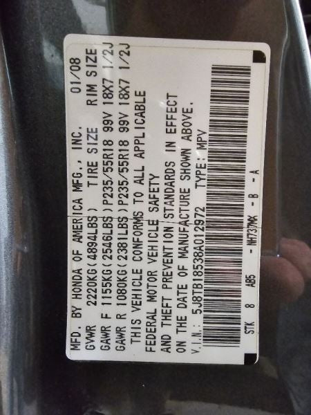 Info-GPS-TV Display Screen Dash With Navigation Fits 07-09 RDX 578757 
