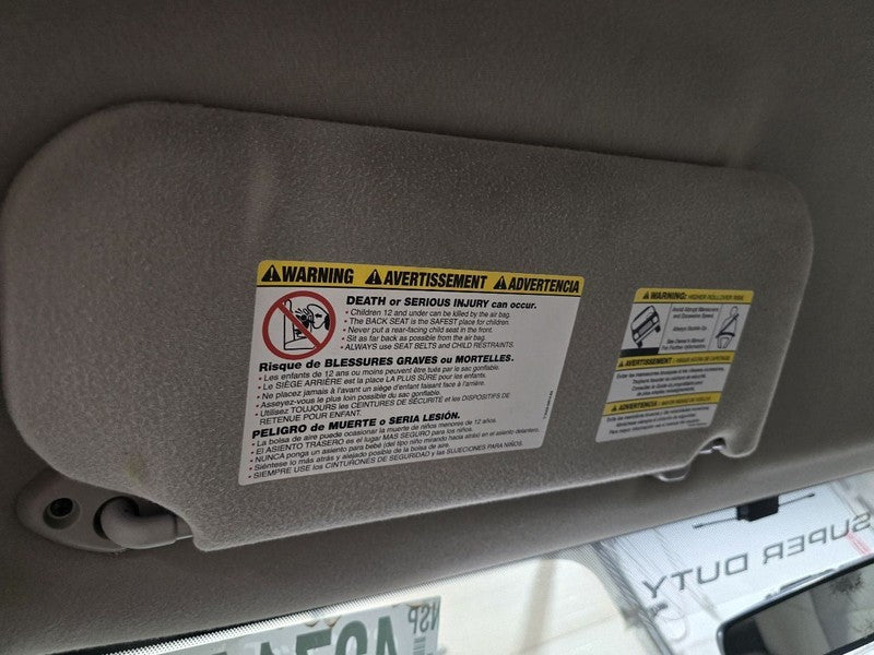 Driver Sun Visor Super Crew Fits 08-10 FORD F250SD PICKUP 626616