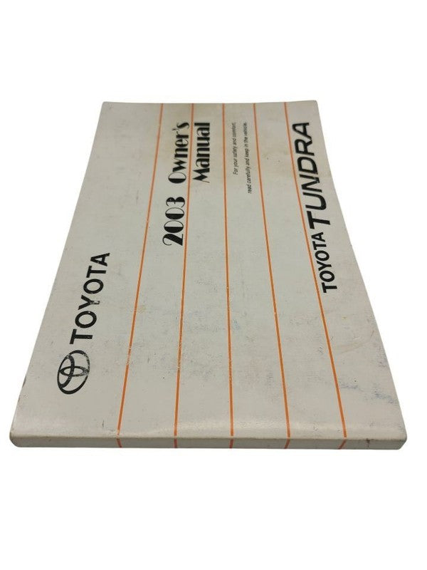 TUNDRA    2003 Owners Manual 613578