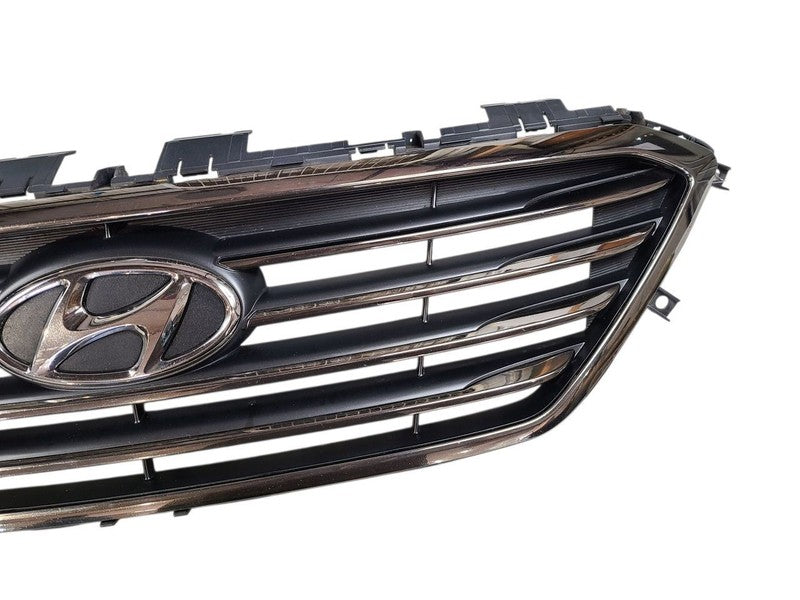 Grille Center Upper 4 Bars Chrome Fits 15-17 SONATA 647406