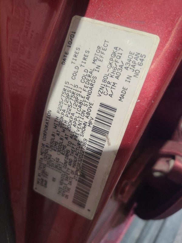 Speedometer MPH Cluster Fits 01-02 4 RUNNER 657466