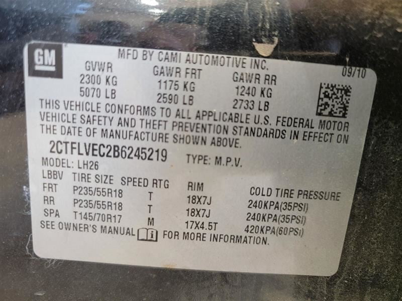 TERRAIN   2011 Owners Manual 551988