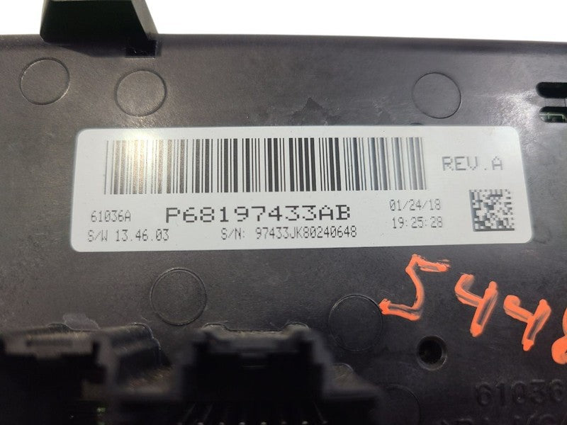 Temperature Control LHD VIN W 6th Digit Jk Body Fits 14-18 WRANGLER 66