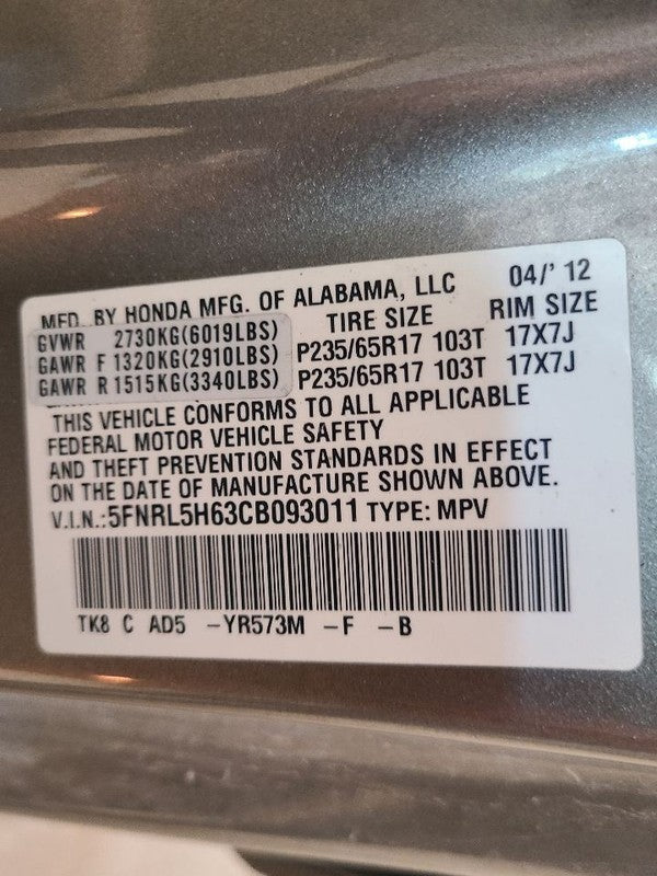 Starter Motor EX 5 Speed Fits 11-13 ODYSSEY 660391
