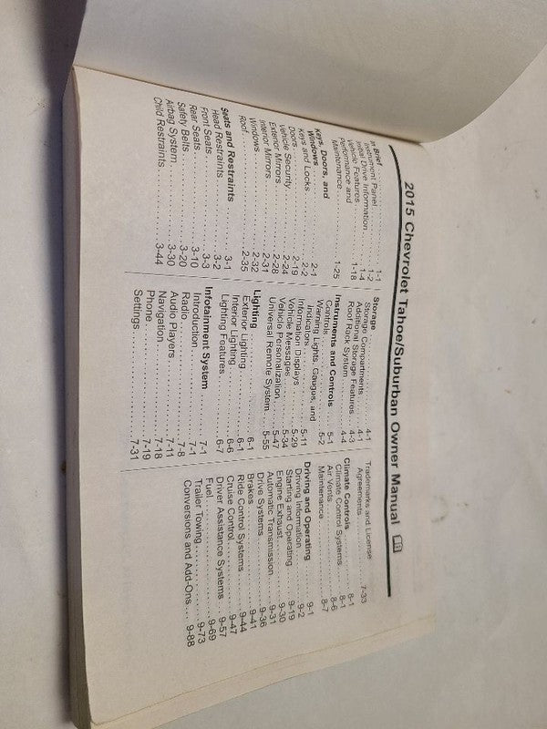 SUBURBN15 2015 Owners Manual 620986