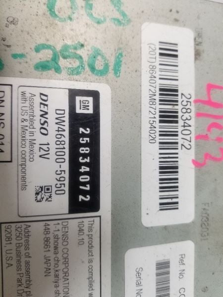 Audio Equipment Radio Opt U3U Fits 08 AVALANCHE 1500 534701