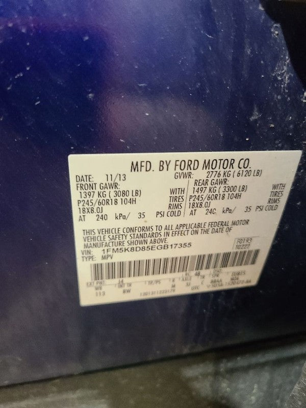 Driver Left Front Spindle/Knuckle Fits 11-19 EXPLORER 669863