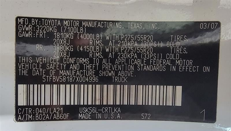 TUNDRA    2007 Owners Manual 377896