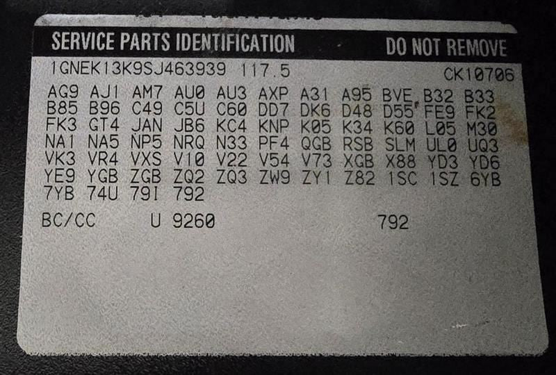 TAHOE     1995 Seat Belt Front 593063