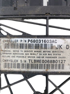 Chassis ECM  Below Passenger Side Front Seat Fits 08-09 WRANGLER 65692