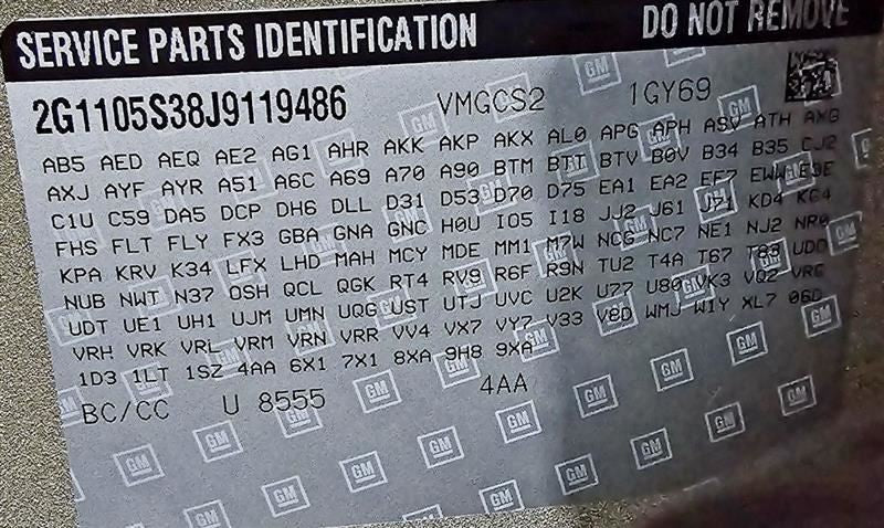 Driver Air Bag Front Driver Wheel ID 84400941 Fits 17-20 IMPALA 576126