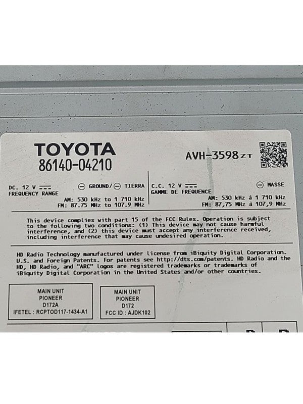 Audio Equipment Radio Display And Receiver Fits 20-23 TACOMA 677630