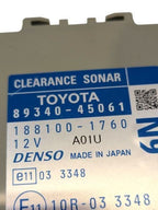 Chassis ECM Driver Assist Clearance Warning Control Fits 15-17 SIENNA 
