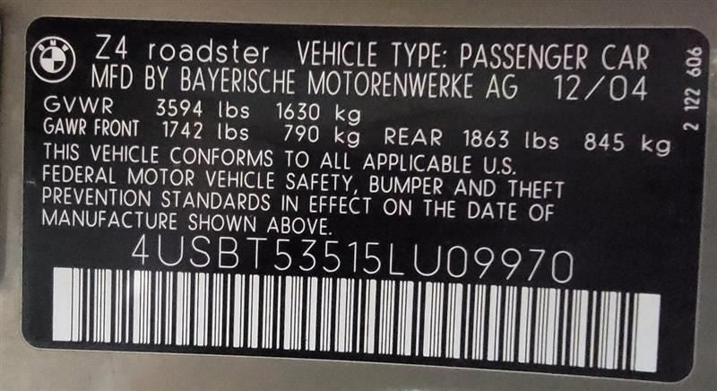 Driver Left  Driver Wheel Fits 03-08 BMW Z4 487499