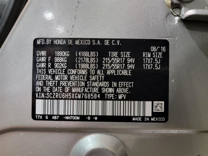 Passenger Right Air Bag Passenger Dash Fits 16-20 HR-V 568497