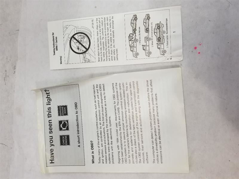 745I      2002 Owners Manual 544864