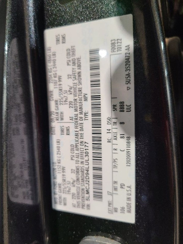 Driver Left Quarter Glass Privacy Tint Fits 20-22 CORSAIR 661551
