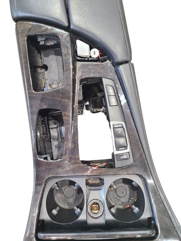 Console Front Floor Leather Without Rear Audio Fits 12-16 BMW 535i 615