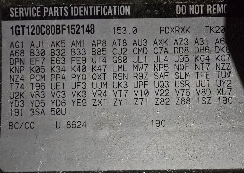 Automatic Transmission 6.6L 4WD Fits 11-12 SIERRA 2500 PICKUP 611871