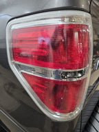 Driver Tail Light Styleside Bright Border Fits 09-14 FORD F150 PICKUP 