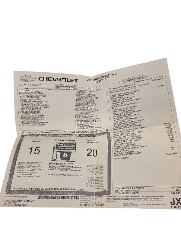 SUBURBN15 2007 Owners Manual 638978