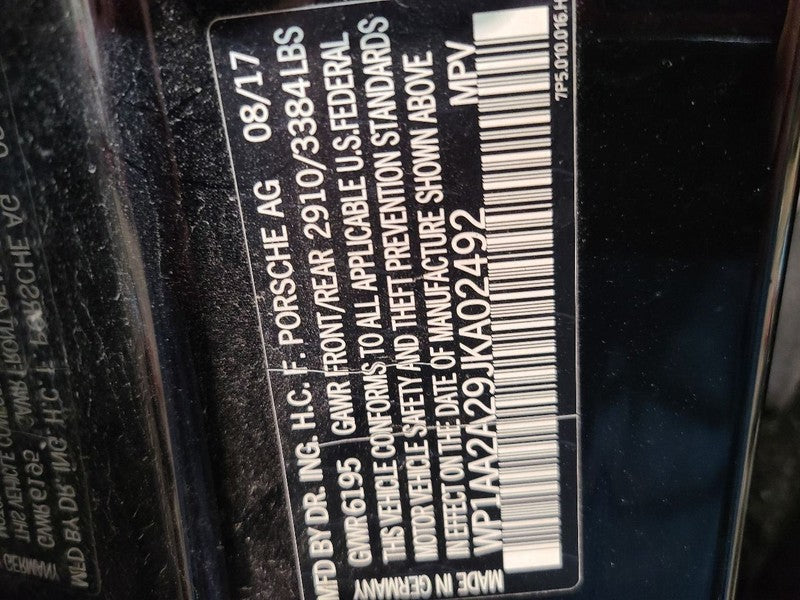 Automatic Transmission 3.6L Fits 11-18 PORSCHE CAYENNE 662960