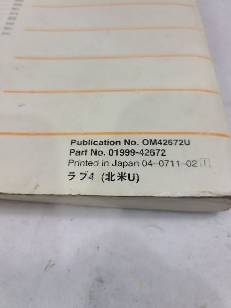 RAV 4     2008 Owners Manual 552927