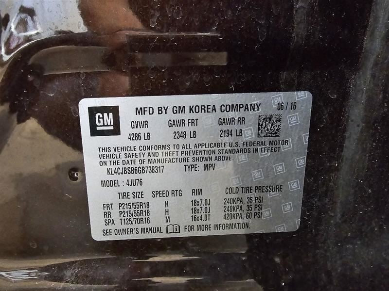 Passenger Right Air Bag Front Passenger Dash Fits 13-16 ENCORE 580722