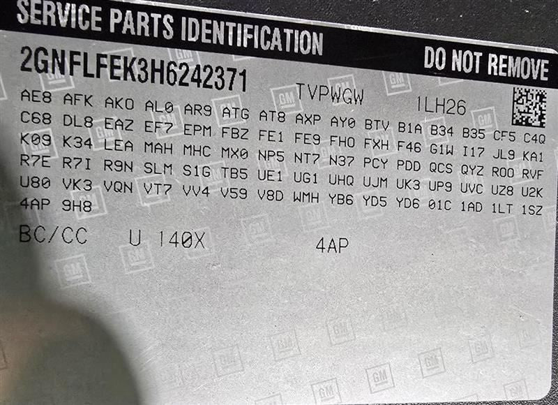 Driver Left Air Bag Driver Wheel Fits 10-17 EQUINOX 606357