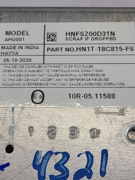 Audio Equipment Radio Receiver AM-FM-MP3 Fits 18-21 ECOSPORT 553737