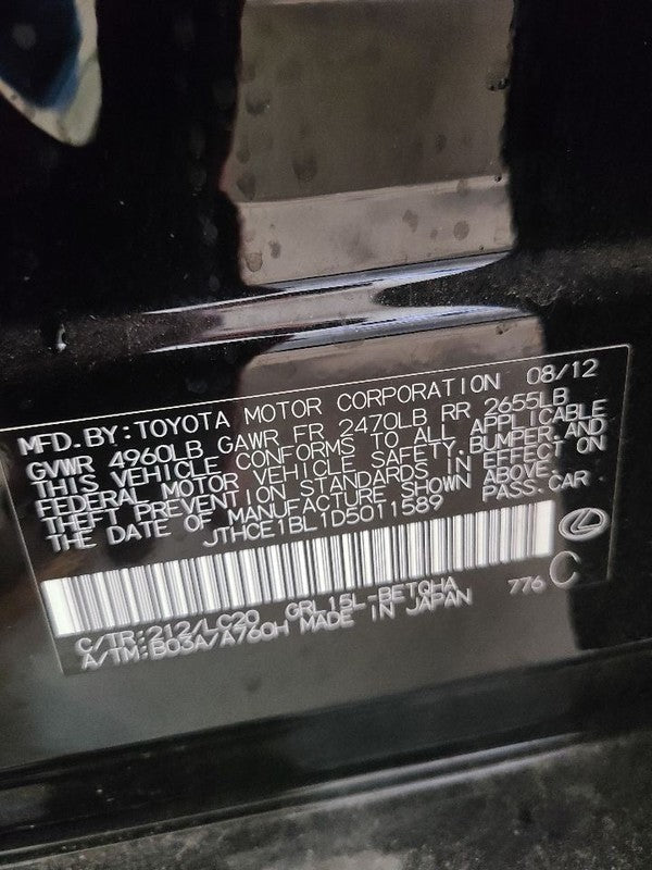 Passenger Front Door Without Acoustic Glass Fits 13-19 LEXUS GS350 661