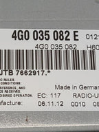 Audio Equipmnt Radio Receiver Trunk Mounted Fits 10-17 AUDI A5 599882 