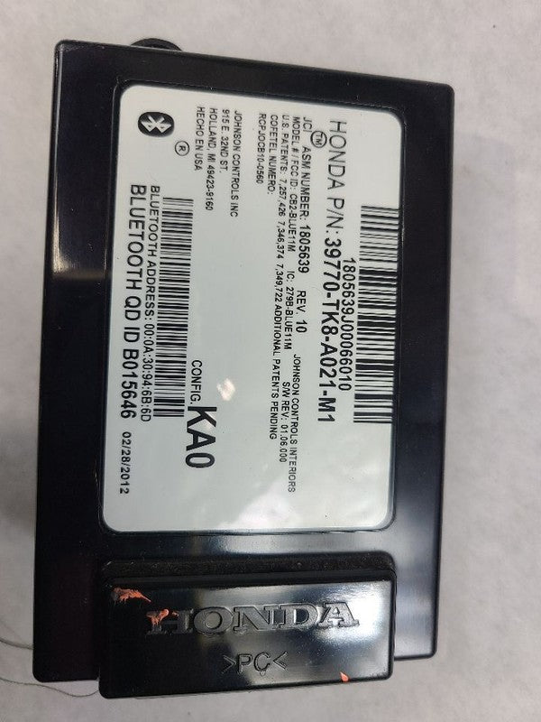 Chassis ECM Communication Bluetooth Unit Fits 11-13 ODYSSEY 603352