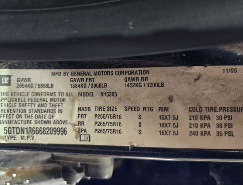 Seat Belt Front Driver Retractor Fits 06-10 HUMMER H3 645017