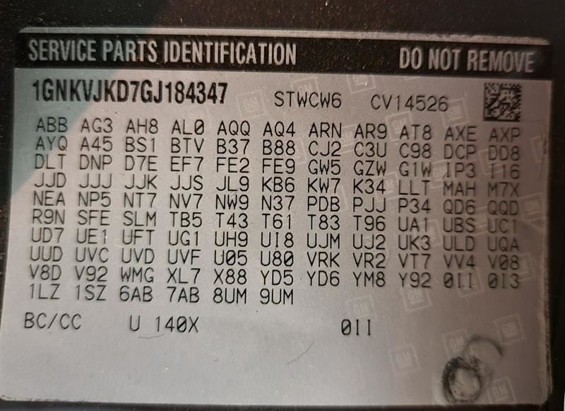TRAVERSE  2016 Owners Manual 563963