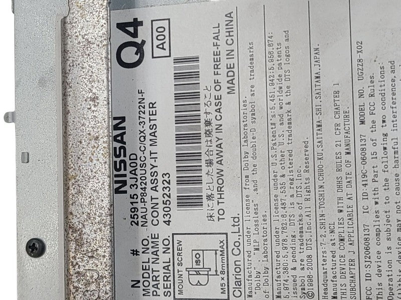 Audio Equipment Radio Receiver Fits 14-16 INFINITI QX60 675961