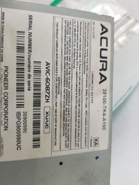 Audio Equipment Radio AM-FM-CD-MP3-DVD-HDD Tech Fits 09 TL 535311