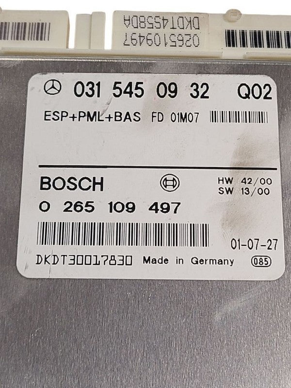 Chassis ECM 220 Type ABS S500 RWD Fits 01-04 MERCEDES S-CLASS 629055