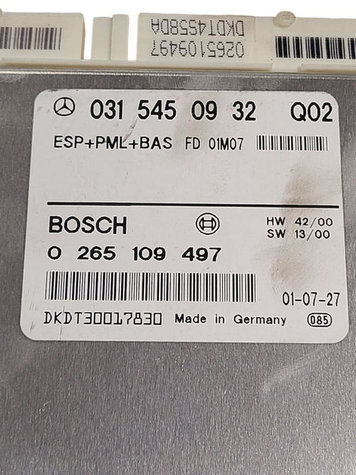 Chassis ECM 220 Type ABS S500 RWD Fits 01-04 MERCEDES S-CLASS 629055