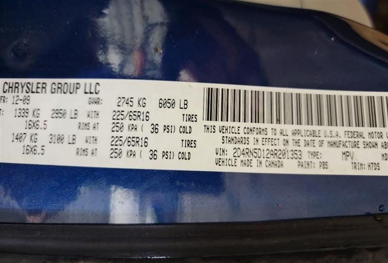 Passenger Side View Mirror Power Heated Painted Fits 08-10 CARAVAN 561