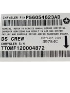 Chassis ECM  Below Console Crew Cab Fits 10-12 DODGE 1500 PICKUP 61490