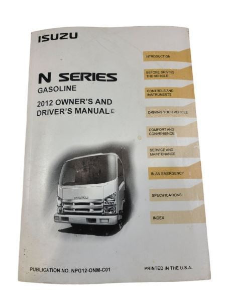 NPR ISUZU 2012 Owners Manual 602275