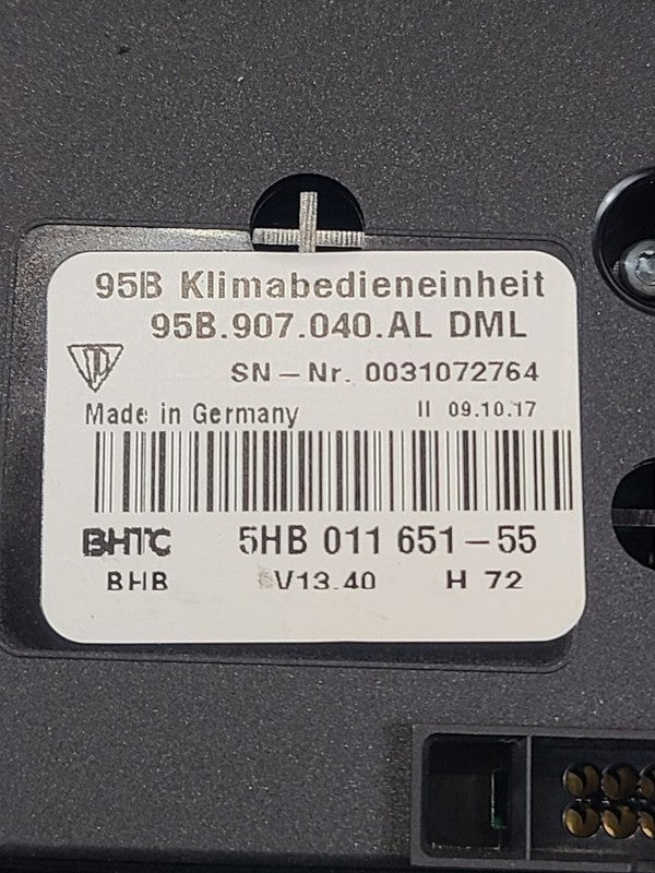 Temperature Control Console Mounted Front Fits 15-16 PORSCHE MACAN 661