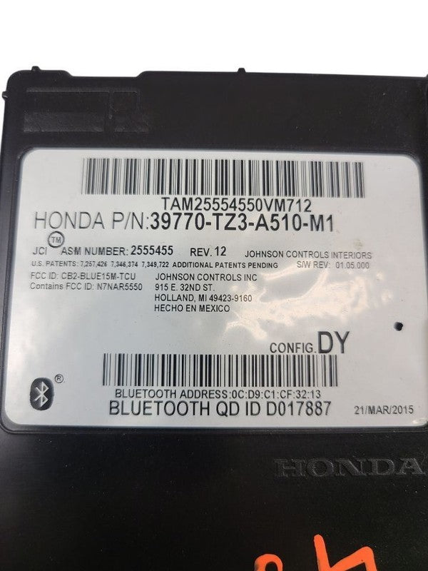 Chassis ECM Communication Telematics Right Hand Dash Fits 15-18 TLX 60