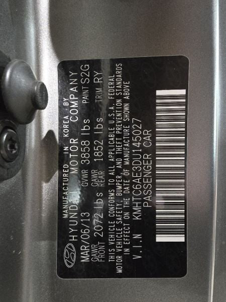 Passenger Right Air Bag Passenger Dash Fits 12-17 VELOSTER 577431